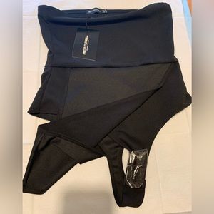 Pretty little things strapless black bodysuit size 10 NWT black